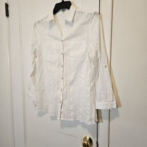 White button down blouse